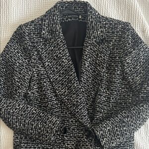 Anne Fontaine Black and White long peacoat